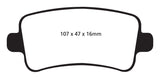 EBC 10+ Buick Allure (Canada) 3.0 Yellowstuff Rear Brake Pads - DP42016R