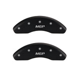 MGP 4 Caliper Covers Engraved Front & Rear MGP Black finish silver ch - 10201SMGPBK
