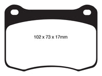 EBC 08+ Lexus IS-F 5.0 Yellowstuff Rear Brake Pads - DP41820R