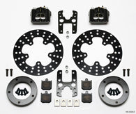 Wilwood Dynalite Single Floater Front Drag Kit Drilled P&S Anglia Spindle Mount Wheel - 140-3326-D