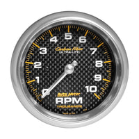Autometer Carbon Fiber 3 3/8 10000 RPM In-Dash Tachometer - 4798