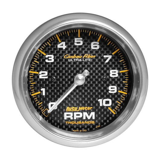 Autometer Carbon Fiber 3 3/8 10000 RPM In-Dash Tachometer - 4798
