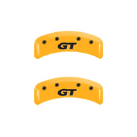 MGP 4 Caliper Covers Engraved Front Mustang Rear Sn95/Gt Yellow Finish Black Char 2001 Ford Mustang - 10095SMG1YL