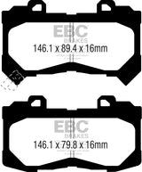 EBC 15+ Chevrolet Colorado 2.5 Ultimax2 Front Brake Pads - UD1802