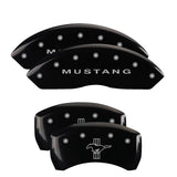 MGP 4 Caliper Covers Engraved Front 2015/Mustang Engraved Rear 2015/Bar & Pony Yellow fnsh black ch - 10200SMB2YL
