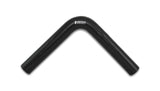 Vibrant 4 Ply Reinforced Silicone Elbow Connector - 1in ID x 8in Leg 90 Deg Elbow (BLACK) - 2918