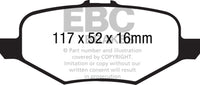 EBC 13+ Ford Explorer 3.5 Twin Turbo 4WD Greenstuff Rear Brake Pads - DP61887