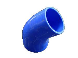 Turbo XS Silicone 45 Degree Elbow 76mm/3inch in Blue - txs-E45-76-BLU