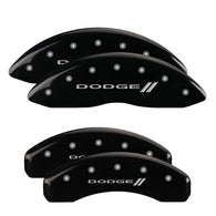 MGP 4 Caliper Covers Engraved Front & Rear MGP Black Finish Silver Char 1988 Chevrolet Corvette - 13013SMGPBK