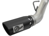 aFe ATLAS 4in DPF-Back Alum Steel Exhaust System w/Dual Exit Black Tip 2017 GM Duramax 6.6L (td) - 49-04086-B