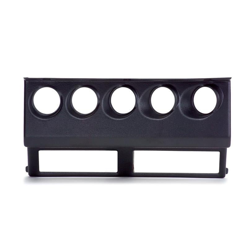 Autometer 87-95 Jeep Wrangler YJ Black Cluster Bezel - Holds Five 2-1/16in Gauges - 15218