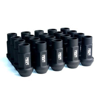 BLOX Racing Street Series Forged Lug Nuts - Flat Black 12 x 1.5mm - Set of 20 (New Design) - BXAC-00104-SSFB