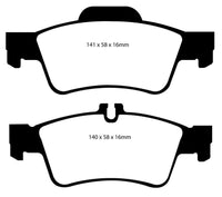 EBC 04-06 Mercedes-Benz CL500 5.0 Yellowstuff Rear Brake Pads - DP41491R