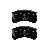 MGP Rear set 2 Caliper Covers Engraved Rear GT500 Shelby & Cobra Black finish silver ch - 10010RGT5BK
