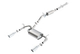 Borla 12-16 Jeep Wrangler V6 4WD Cat-Back 2.5in x 2in Single Square Rolled Angle Cut Split Rear - 140460