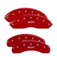 MGP 4 Caliper Covers Engraved Front & Rear WRANGLER Red finish silver ch - 42014SWRGRD