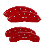 MGP 4 Caliper Covers Engraved Front & Rear MGP Red finish silver ch - 23219SMGPRD