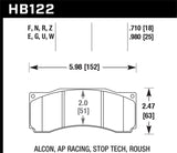 Hawk Stoptech ST-60 Caliper HP+ Street Brake Pads - HB122N.710