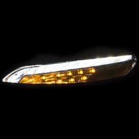 ANZO 2014-2016 Jeep Cherokee LED Parking Lights Chrome w/ Amber Reflector - 511081