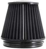 K&N Universal Rubber Filter Round Tapered 6in Flange ID x 7.5in Base OD x 5.25in Top OD x 6in Height - RU-3102HBK