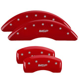 MGP 4 Caliper Covers Engraved Front & Rear MGP Red finish silver ch - 22221SMGPRD