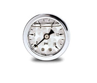 Russell Performance 15 psi fuel pressure gauge machine face (Liquid-filled) - 650390