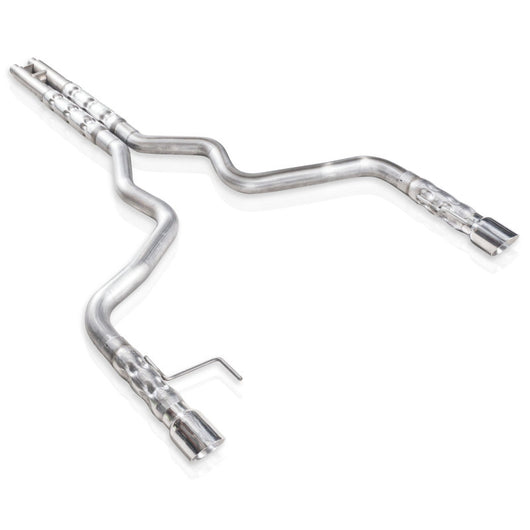 Stainless Works 2015-16 Mustang GT 3in Catback H-Pipe Retro Chambered Mufflers 2-1/2in Cores - M15CB
