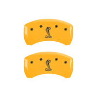 MGP Rear set 2 Caliper Covers Engraved Rear Snake Yellow finish black ch - 10010RCNKYL