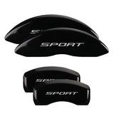 MGP 4 Caliper Covers Engraved Front & Rear No Bolts/Sport 2015 Black finish silver ch - 10241SSP2BK