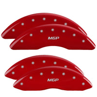 MGP 4 Caliper Covers Engraved Front & Rear MGP Red finish silver ch - 12124SMGPRD