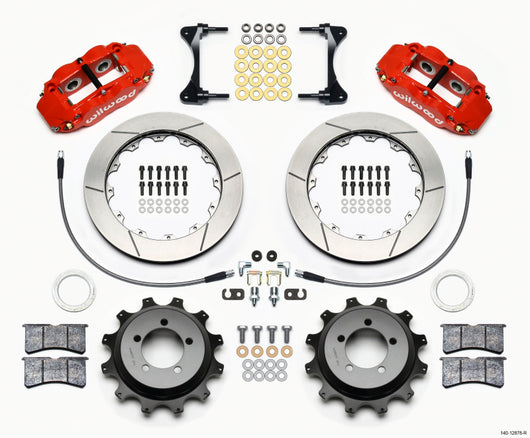 Wilwood Narrow Superlite 4R Rear Kit 12.88in Red 99-05 WRX / 99-07 Impreza - 140-12878-R
