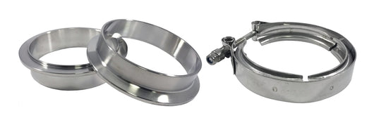 Torque Solution Stainless Steel V-Band Clamp & Flange Kit - 4in (101mm) - TS-VBK-4