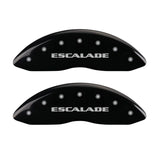 MGP 4 Caliper Covers Engraved Front & Rear Escalade Black finish silver ch - 35014SESCBK