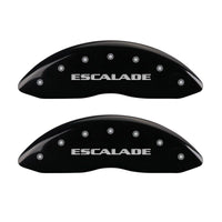 MGP 4 Caliper Covers Engraved Front & Rear Escalade Black finish silver ch - 35014SESCBK