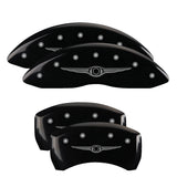 MGP 4 Caliper Covers Engraved Front & Rear MGP Black finish silver ch - 28183SMGPBK
