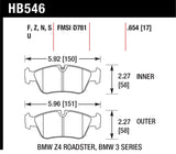 Hawk HP+ Street Brake Pads - HB546N.654