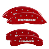MGP 4 Caliper Covers Engraved Front & Rear MGP Red finish silver ch - 49001SMGPRD