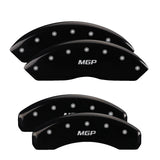 MGP 4 Caliper Covers Engraved Front & Rear MGP Black finish silver ch - 10119SMGPBK