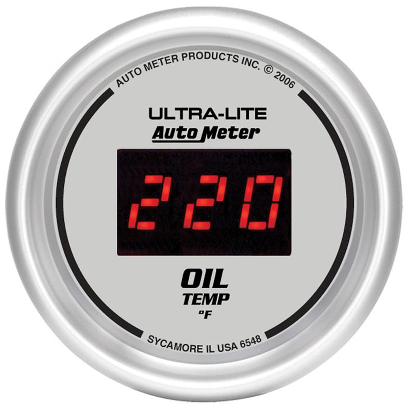 Autometer Ultra-Lite 52MM 0-340 Deg F Digital Oil Temperature - 6548