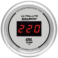 Autometer Ultra-Lite 52MM 0-340 Deg F Digital Oil Temperature - 6548