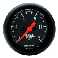 Autometer 2 1/16in 0-15 PSI Fuel Pressure Gauge Digital Stepper Motor Z Series - 2661