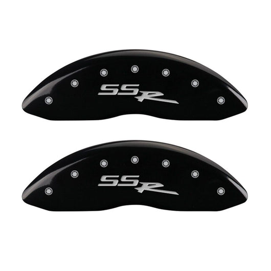 MGP 4 Caliper Covers Engraved Front & Rear SSR Black finish silver ch - 34006SSSRBK