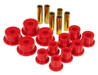 Prothane 74-91 Jeep Cherokee Front Spring & Shackle Bushings (w/ 2in OD Main Eye) - Red - 1-1014