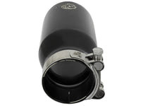 aFe MACH Force-Xp Universal 409 SS Single-Wall Clamp-On Exhaust Tip - Black - 49T25354-B07