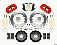 Wilwood Narrow Superlite 6R Front Hat Kit 12.88in Red 2013-Up Ford Focus ST w/ Lines - 140-13018-R