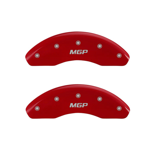 MGP 4 Caliper Covers Engraved Front & Rear MGP Red finish silver ch - 39006SMGPRD