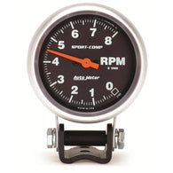 Autometer Standard 2-5/8in 8,000 RPM Pedestal Mount Tachometer Sport Comp - 3708