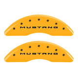 MGP 4 Caliper Covers Engraved Front 2015/Mustang Engraved Rear 2015/GT Yellow finish black ch - 10201S2MGYL