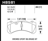 Hawk Brembo Caliper Family J/N  HT-10 Race Brake Pads - HB581S.660