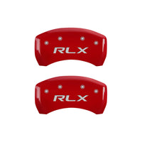 MGP 4 Caliper Covers Engraved Front Acura Engraved Rear RLX Yellow finish black ch - 39014SRLXYL